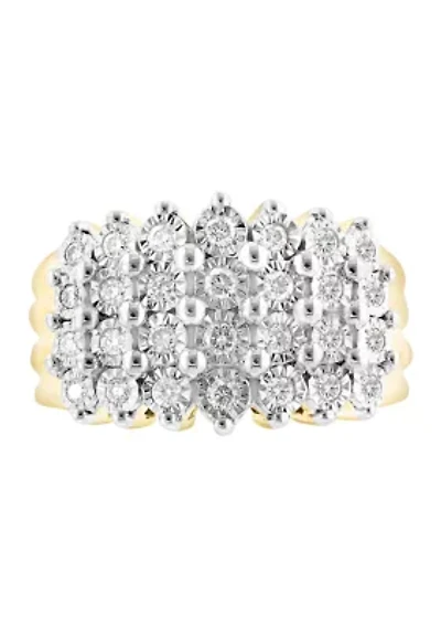 1/2 ct. t.w. Diamond Ring in Gold Over Sterling Silver 