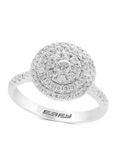 5/8 ct. t.w. Cluster Diamond Ring in 14K White Gold