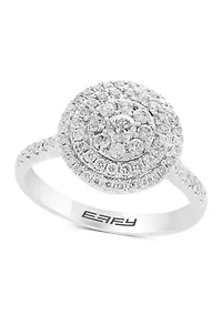 5/8 ct. t.w. Cluster Diamond Ring in 14K White Gold