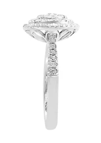5/8 ct. t.w. Cluster Diamond Ring in 14K White Gold
