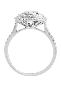 5/8 ct. t.w. Cluster Diamond Ring in 14K White Gold
