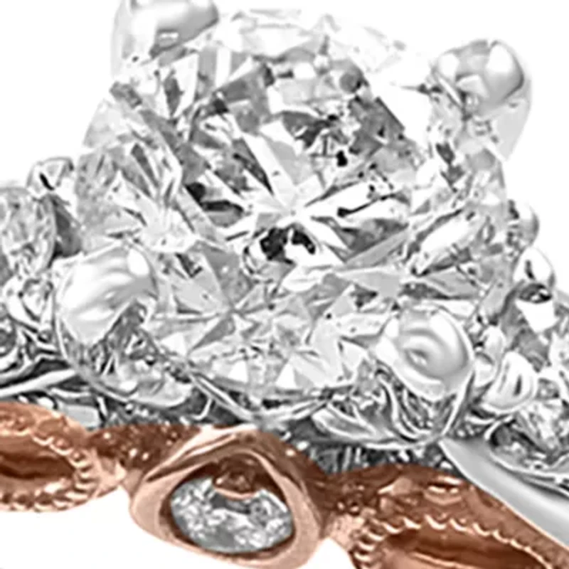 1.38 ct. t.w. Set of 2 Diamond Rings in 14k White and Rose Gold