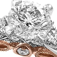 1.38 ct. t.w. Set of 2 Diamond Rings in 14k White and Rose Gold