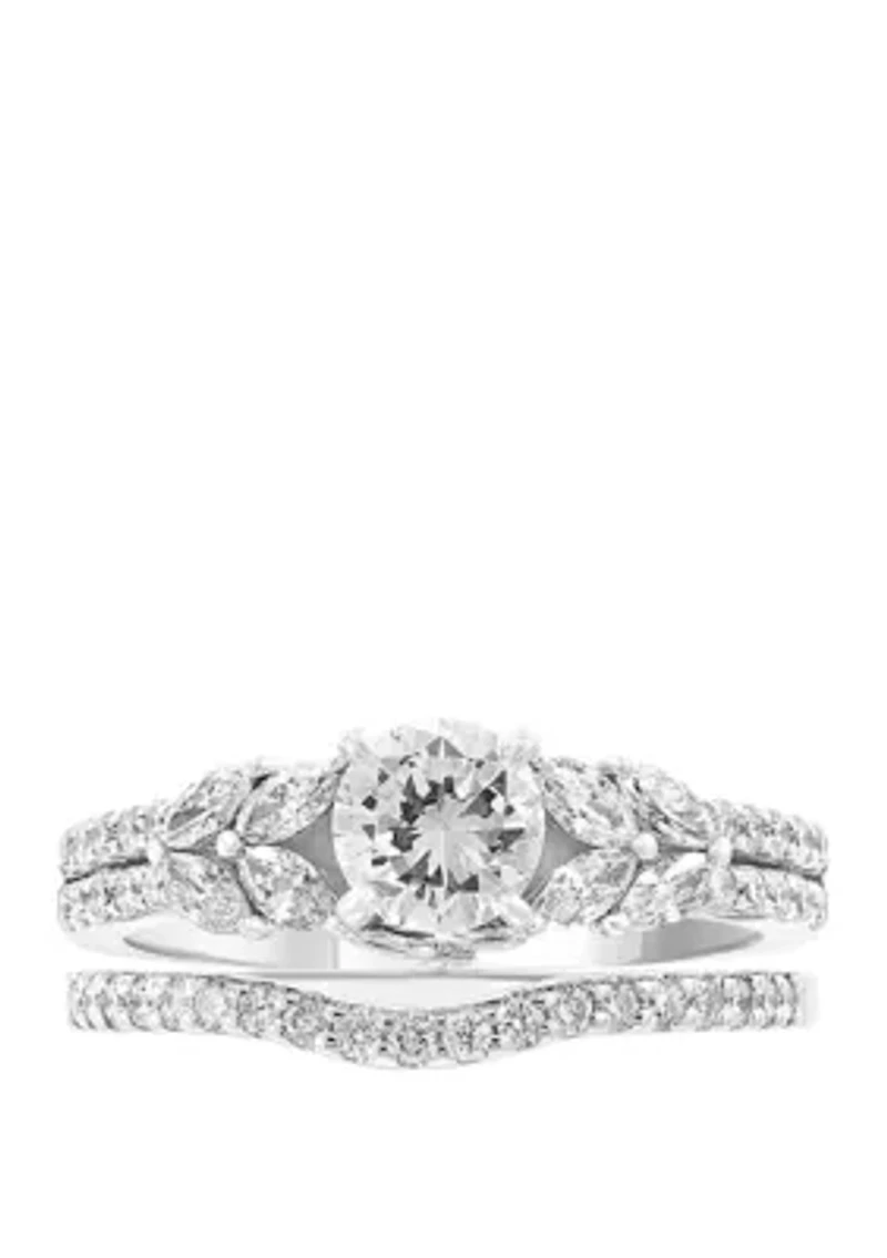 1.5 ct. t.w. Diamond Infinite Love 2 Piece Bridal Set in 14k White Gold