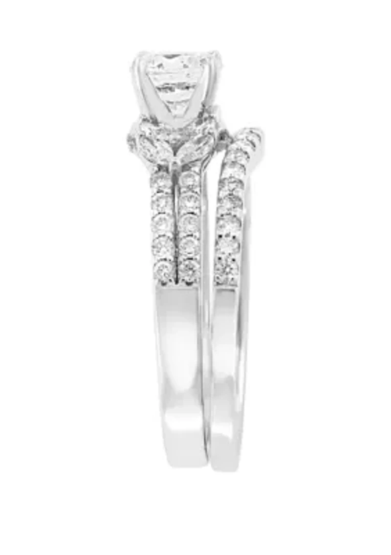 1.5 ct. t.w. Diamond Infinite Love 2 Piece Bridal Set in 14k White Gold