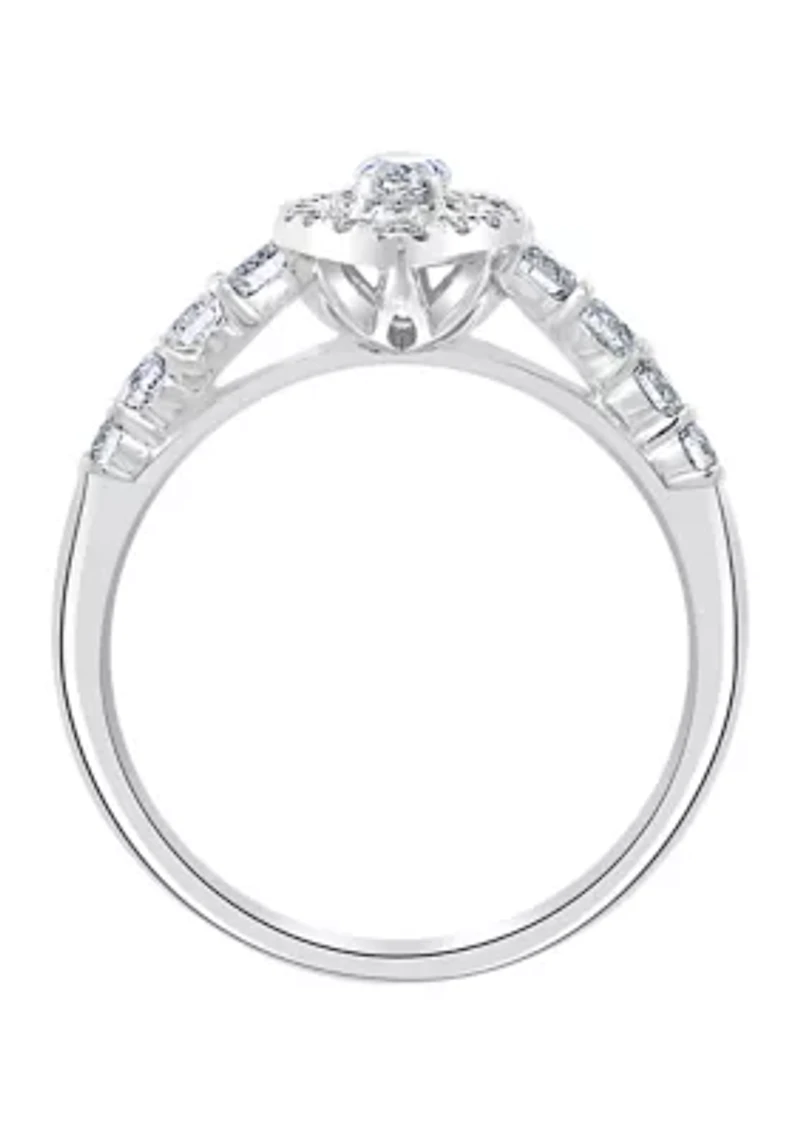 3/4 ct. t.w. Diamond Ring in 14K White Gold