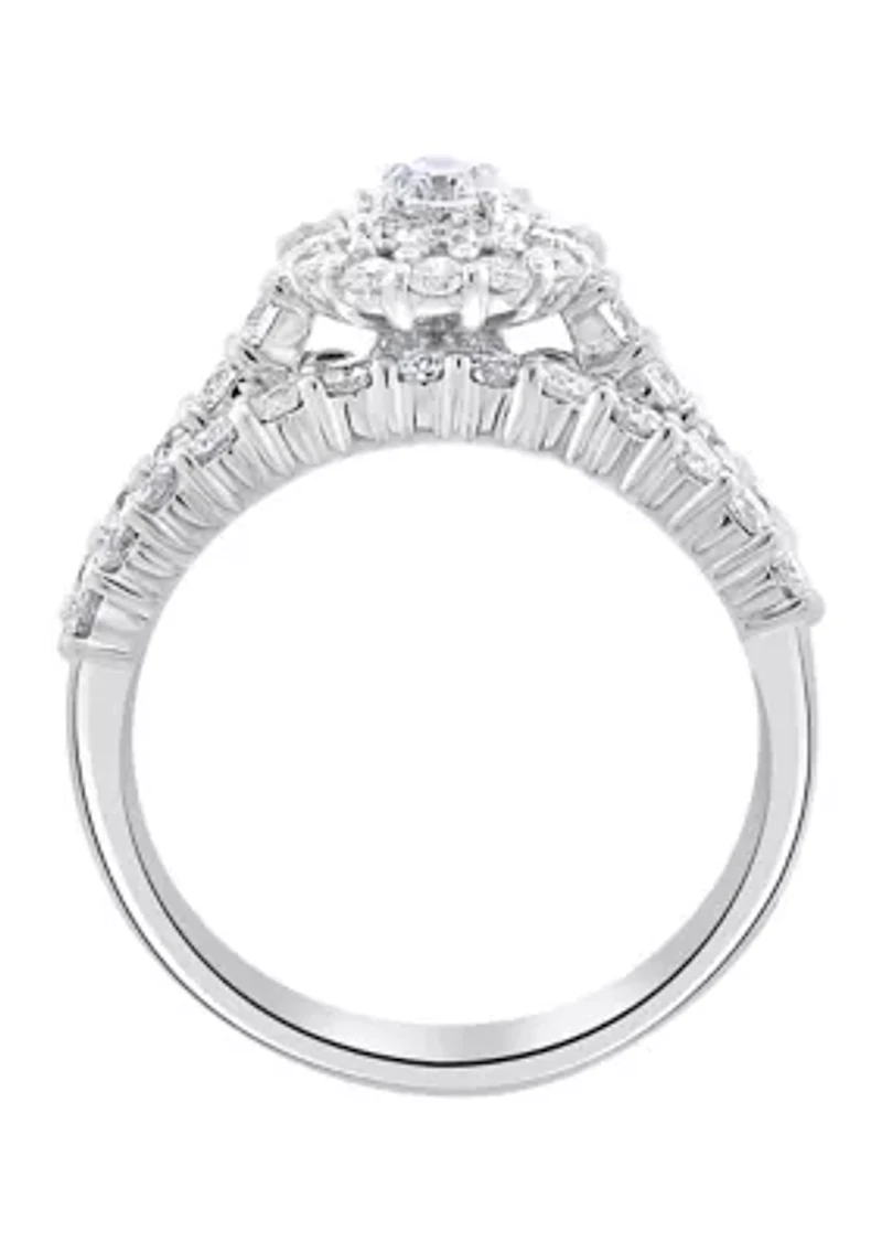 1.48 ct. t.w. Diamond Set Ring in 14K White Gold