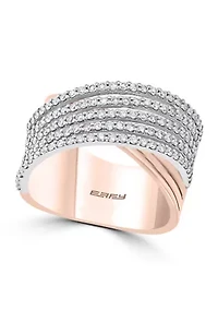 14k White & Rose Gold Diamond Ring