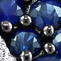 Men's Diamond, Black Diamond, Natural Ruby, and Natural Sapphire Ring in Sterling Silver