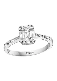 14K White Gold 1/2 ct. t.w. Diamond Ring 