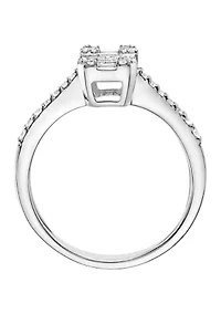 14K White Gold 1/2 ct. t.w. Diamond Ring 