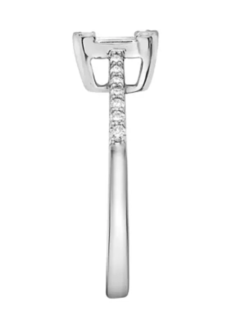 14K White Gold 1/2 ct. t.w. Diamond Ring 