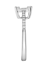 14K White Gold 1/2 ct. t.w. Diamond Ring 