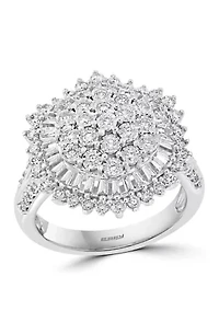 1.5 ct. t.w. Diamond Miracle Set Cluster Ring in 14K White Gold