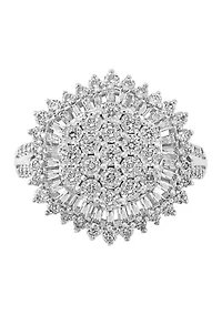1.5 ct. t.w. Diamond Miracle Set Cluster Ring in 14K White Gold