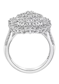 1.5 ct. t.w. Diamond Miracle Set Cluster Ring in 14K White Gold