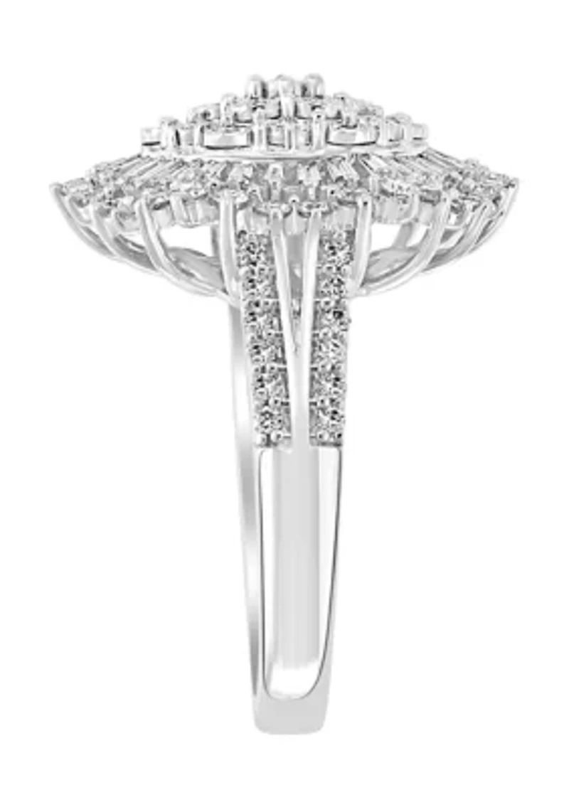 1.5 ct. t.w. Diamond Miracle Set Cluster Ring in 14K White Gold