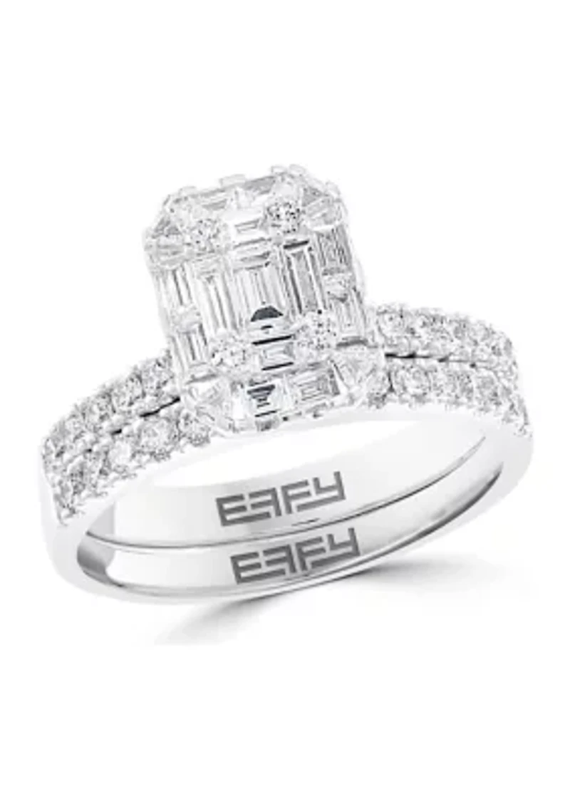 1.2 ct. t.w. Diamond Ring Set in 14K White Gold