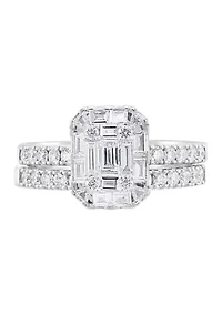 1.2 ct. t.w. Diamond Ring Set in 14K White Gold 