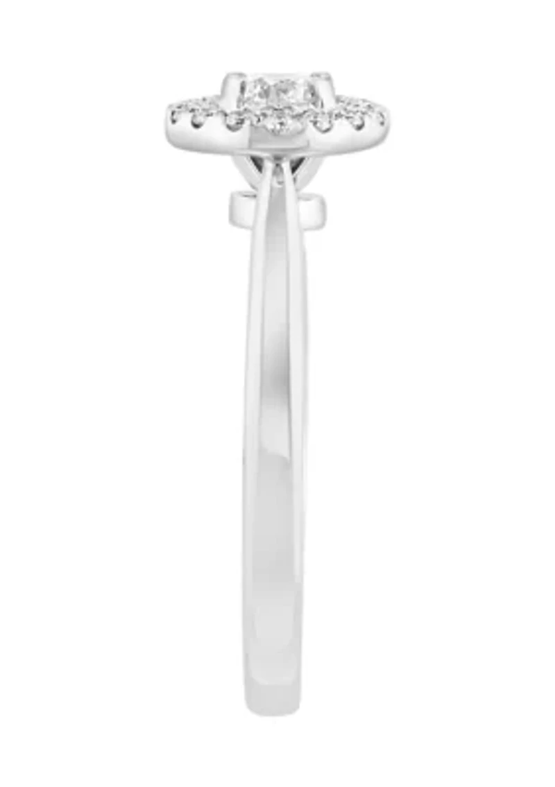 1/2 ct. t.w. Round Diamond Ring in 14K White Gold