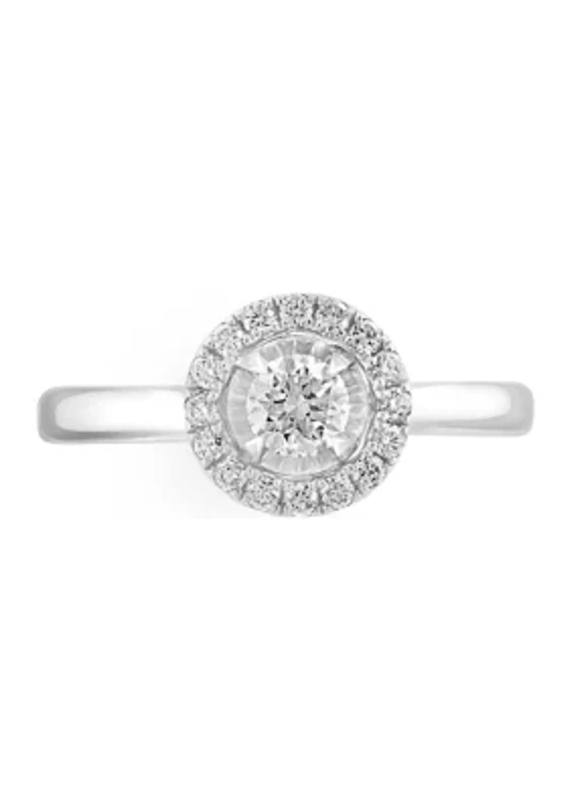 1/2 ct. t.w. Round Diamond Ring in 14K White Gold