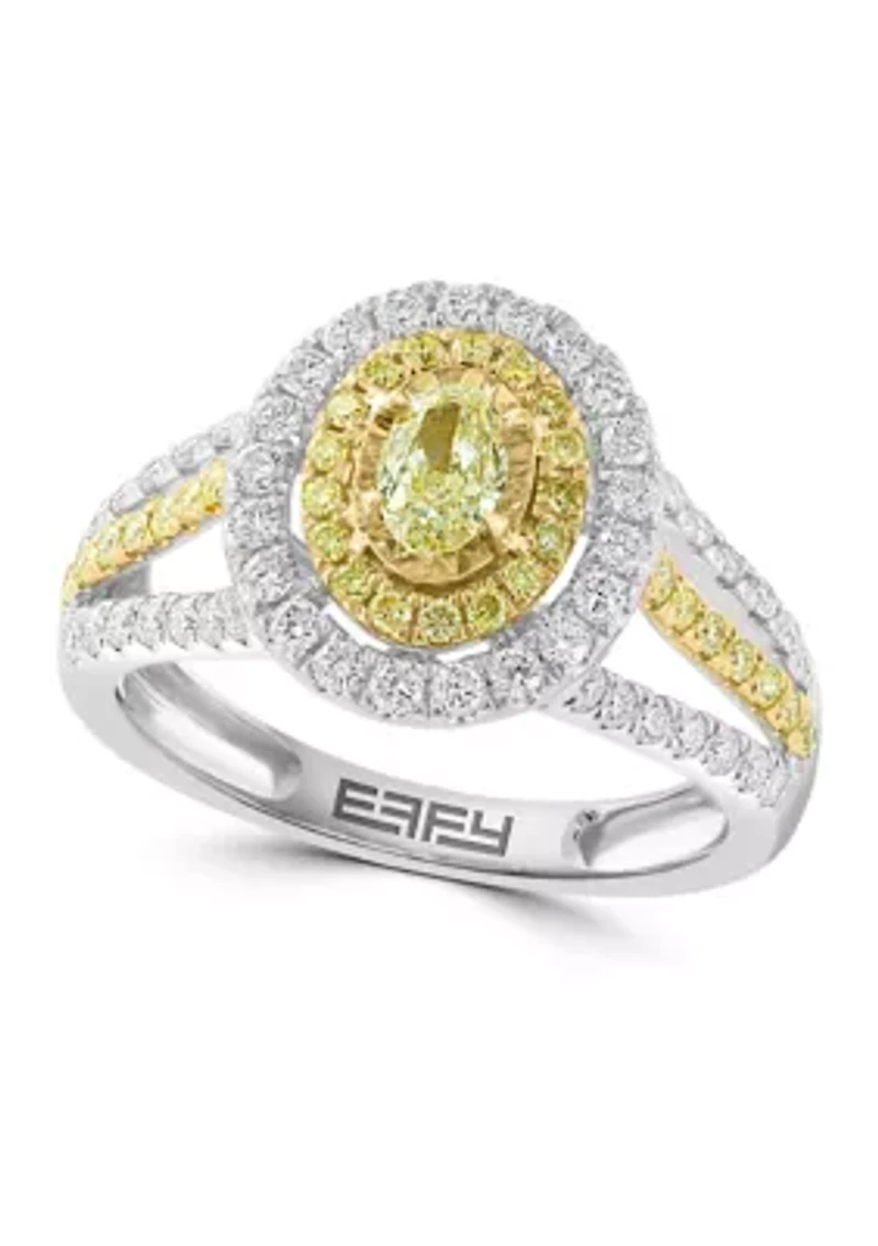 1.13 ct. t.w. Diamond Ring in 18K Two-Tone Gold