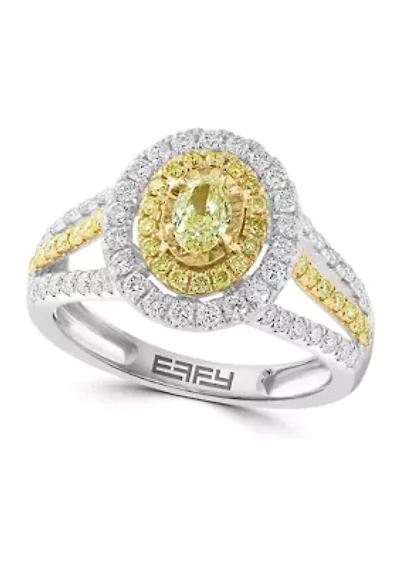 1.13 ct. t.w. Diamond Ring in 18K Two-Tone Gold