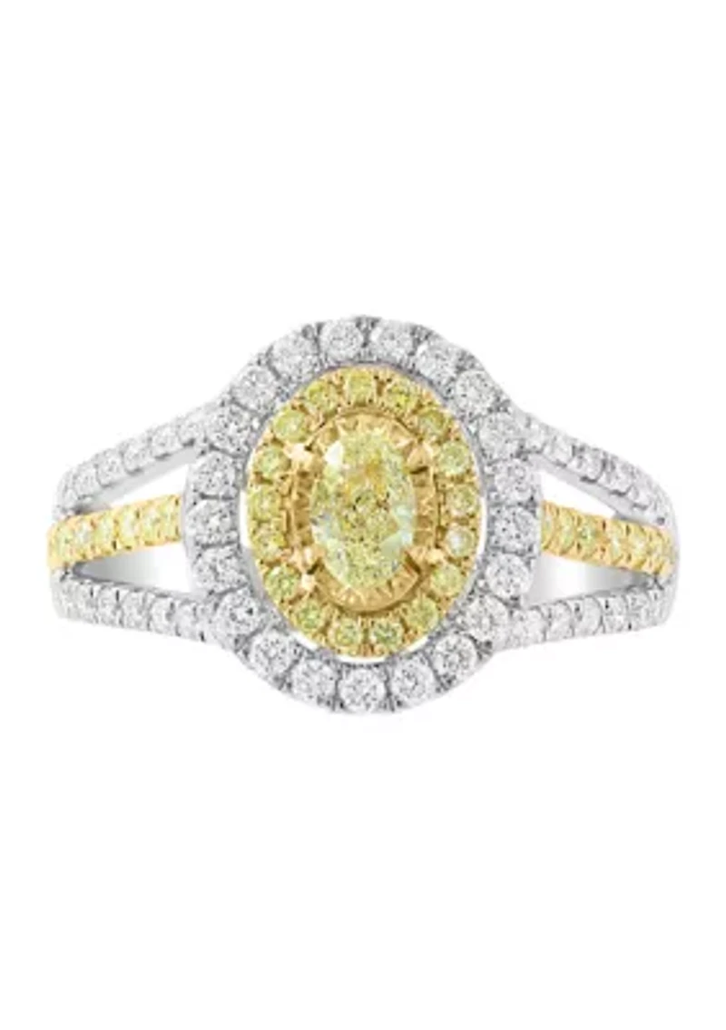 1.13 ct. t.w. Diamond Ring in 18K Two-Tone Gold