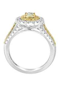 1.13 ct. t.w. Diamond Ring in 18K Two-Tone Gold