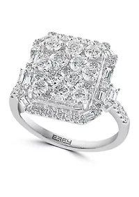 14K White Gold Diamond Ring 