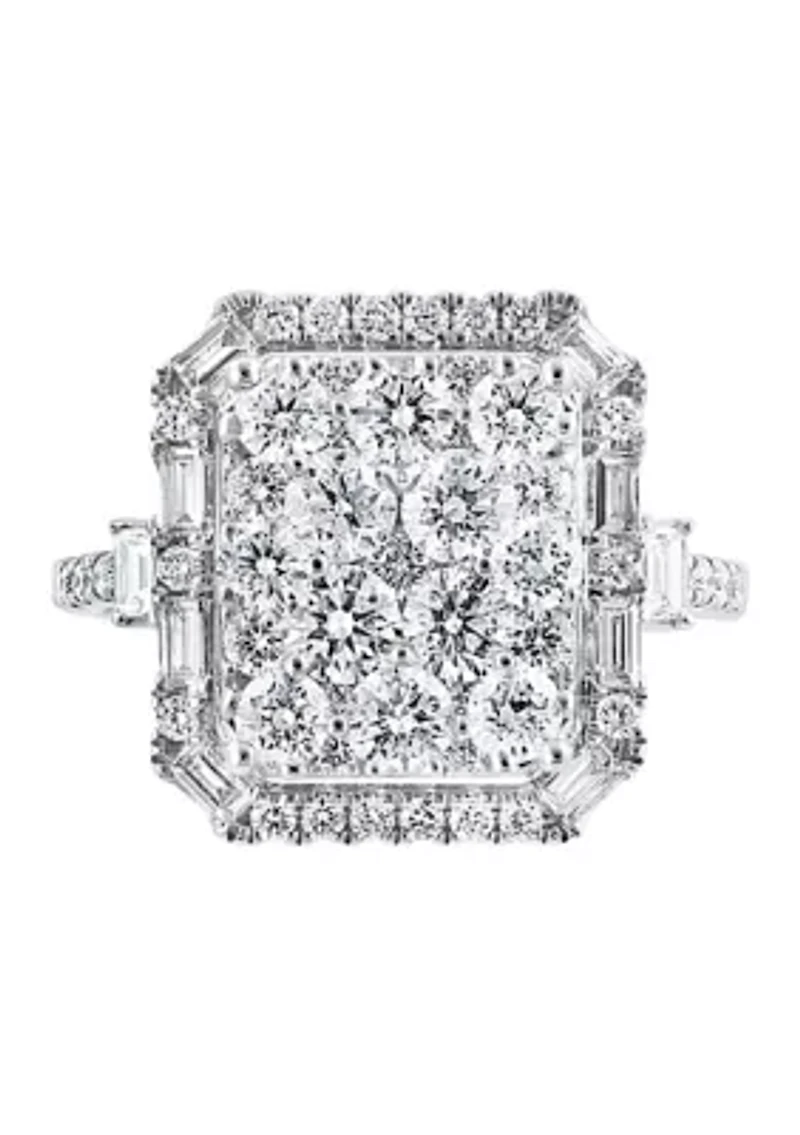 14K White Gold Diamond Ring 