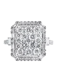 14K White Gold Diamond Ring 
