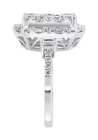 14K White Gold Diamond Ring 