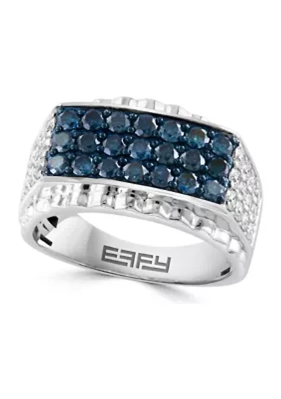 1.99 ct. t.w. Blue Diamond Ring in 10K White Gold