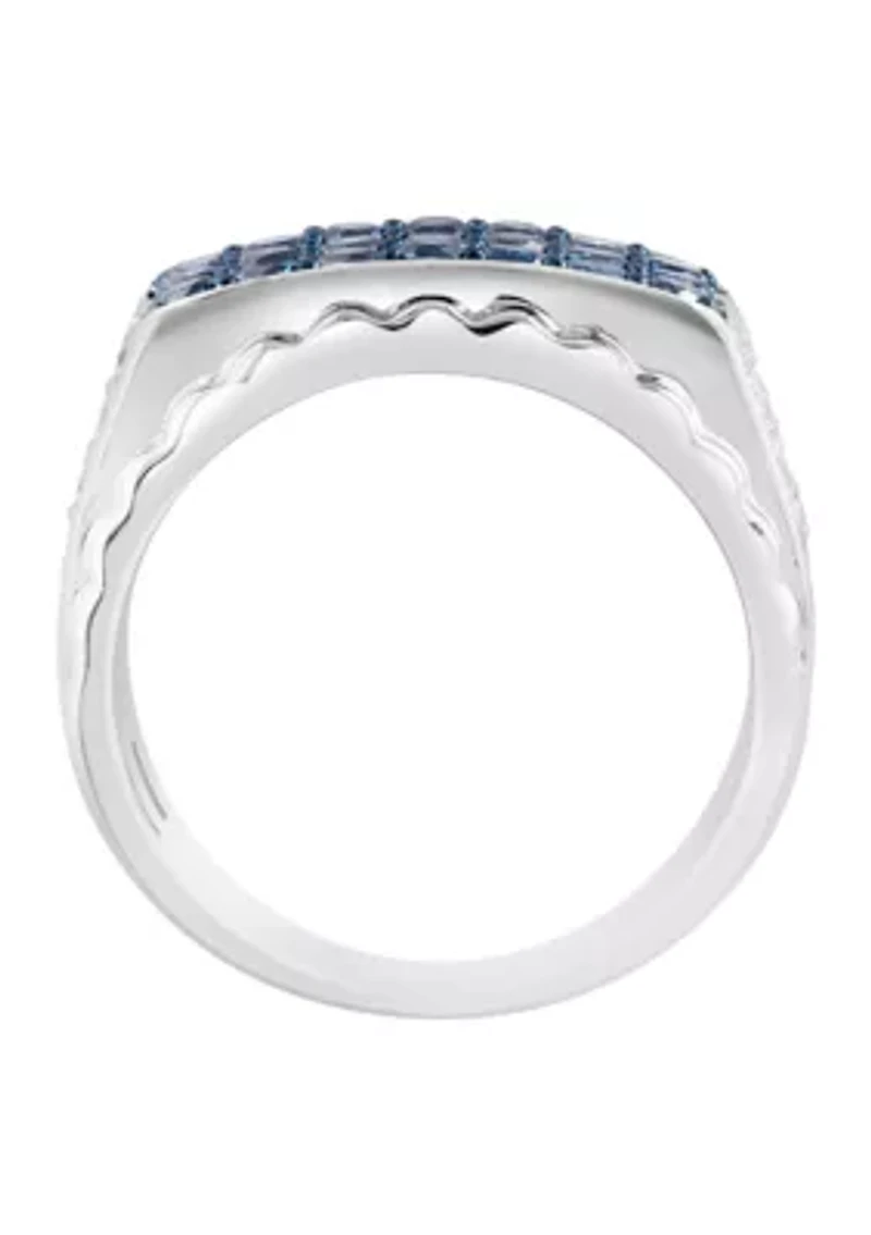 1.99 ct. t.w. Blue Diamond Ring in 10K White Gold