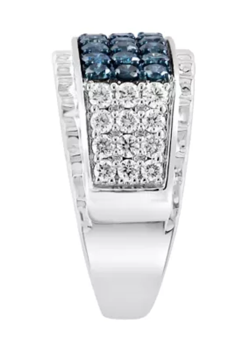 1.99 ct. t.w. Blue Diamond Ring in 10K White Gold