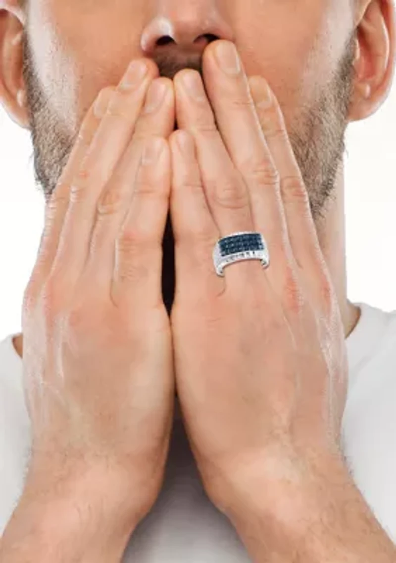 1.99 ct. t.w. Blue Diamond Ring in 10K White Gold