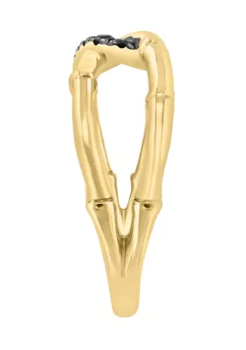 1/4 ct. t.w. Black Diamond Ring in 14K Yellow Gold