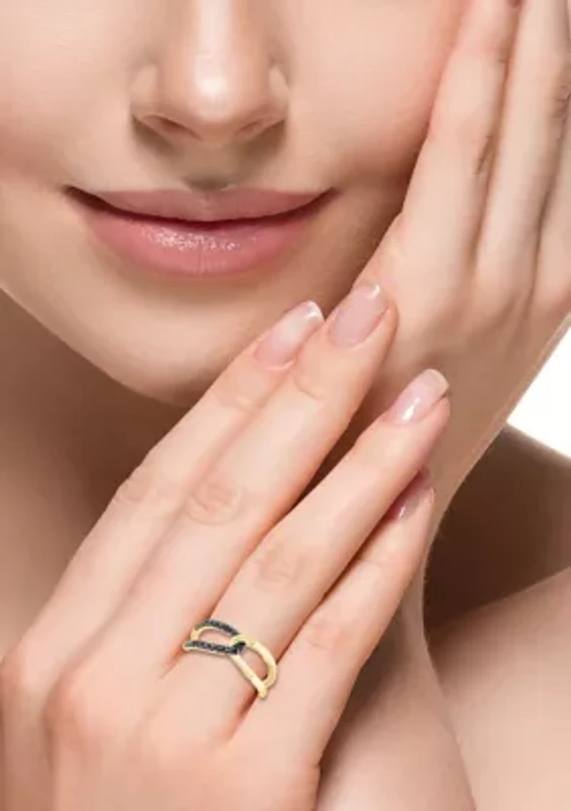 1/4 ct. t.w. Black Diamond Ring in 14K Yellow Gold