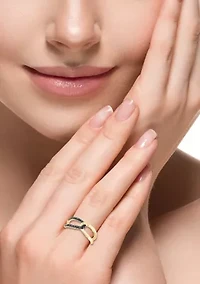 1/4 ct. t.w. Black Diamond Ring in 14K Yellow Gold