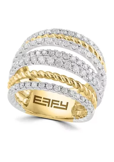 1.77 ct. t.w. Diamond Ring in 14K White and Yellow Gold