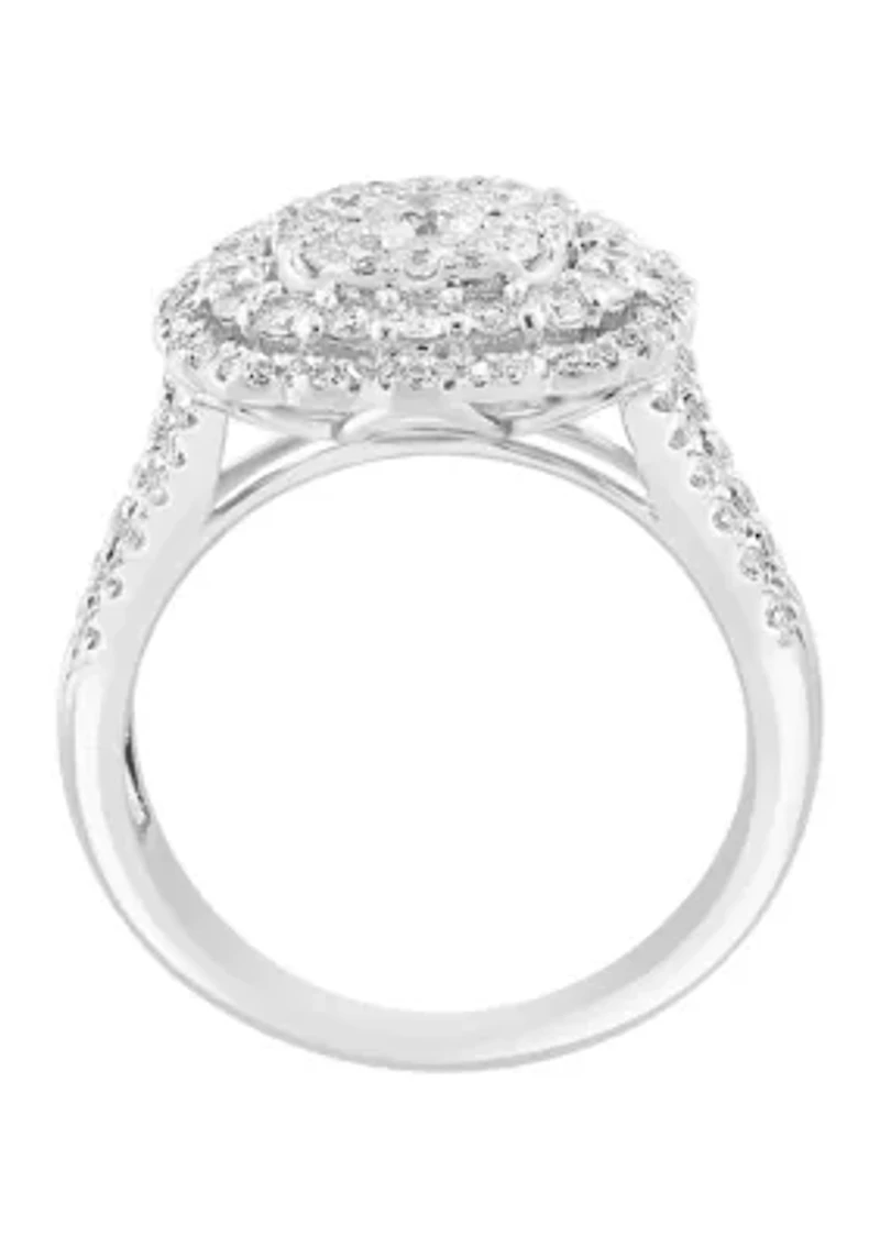 14K White Gold Diamond Ring