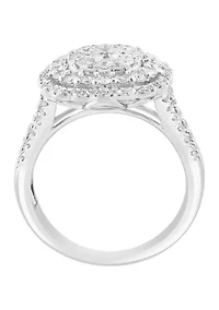14K White Gold Diamond Ring