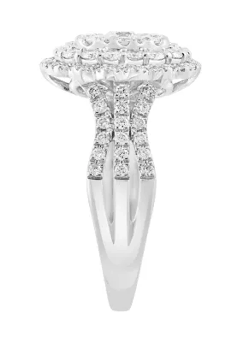 14K White Gold Diamond Ring