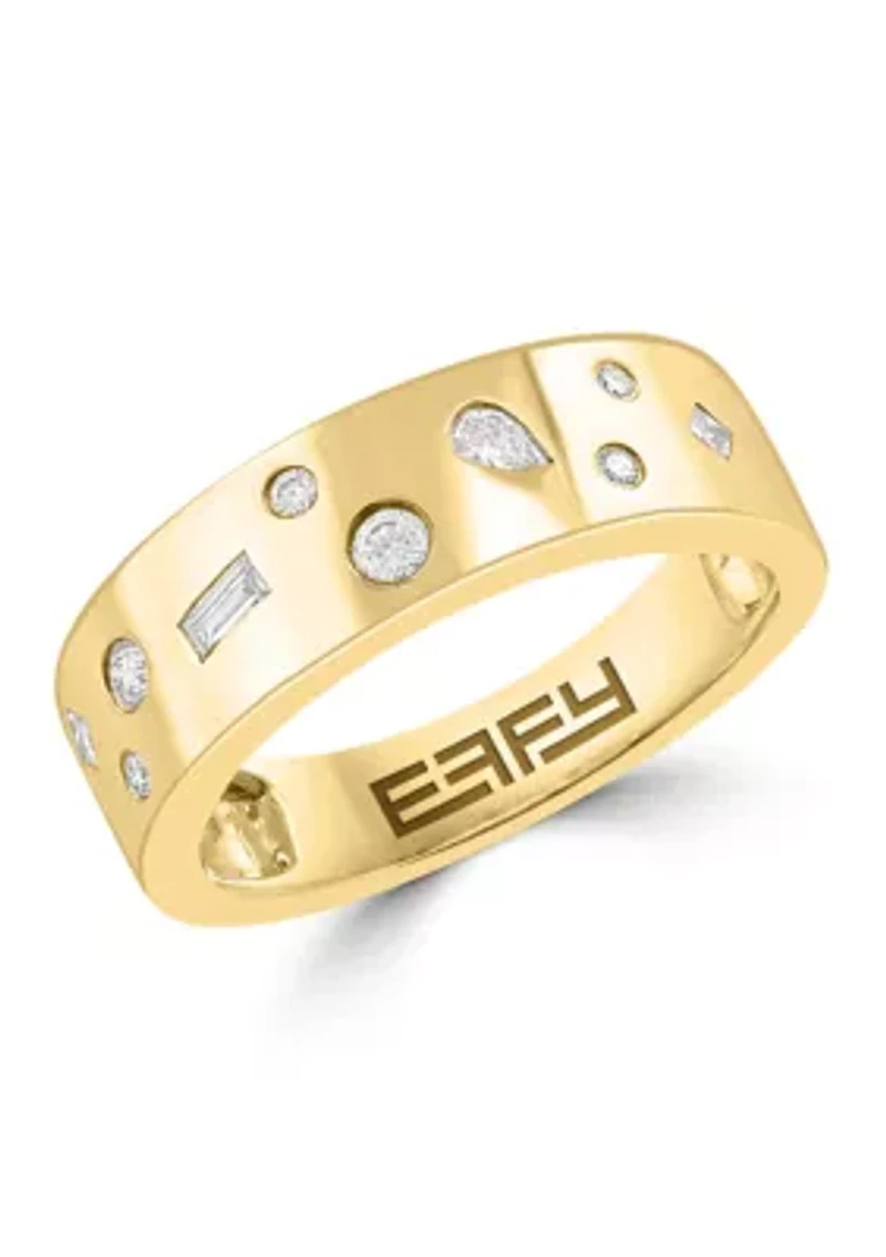 14K Yellow Gold Diamond Ring