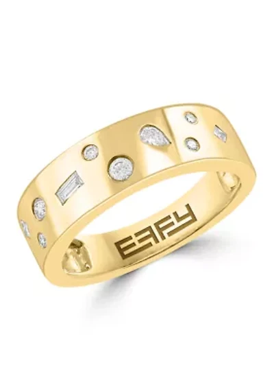 14K Yellow Gold Diamond Ring