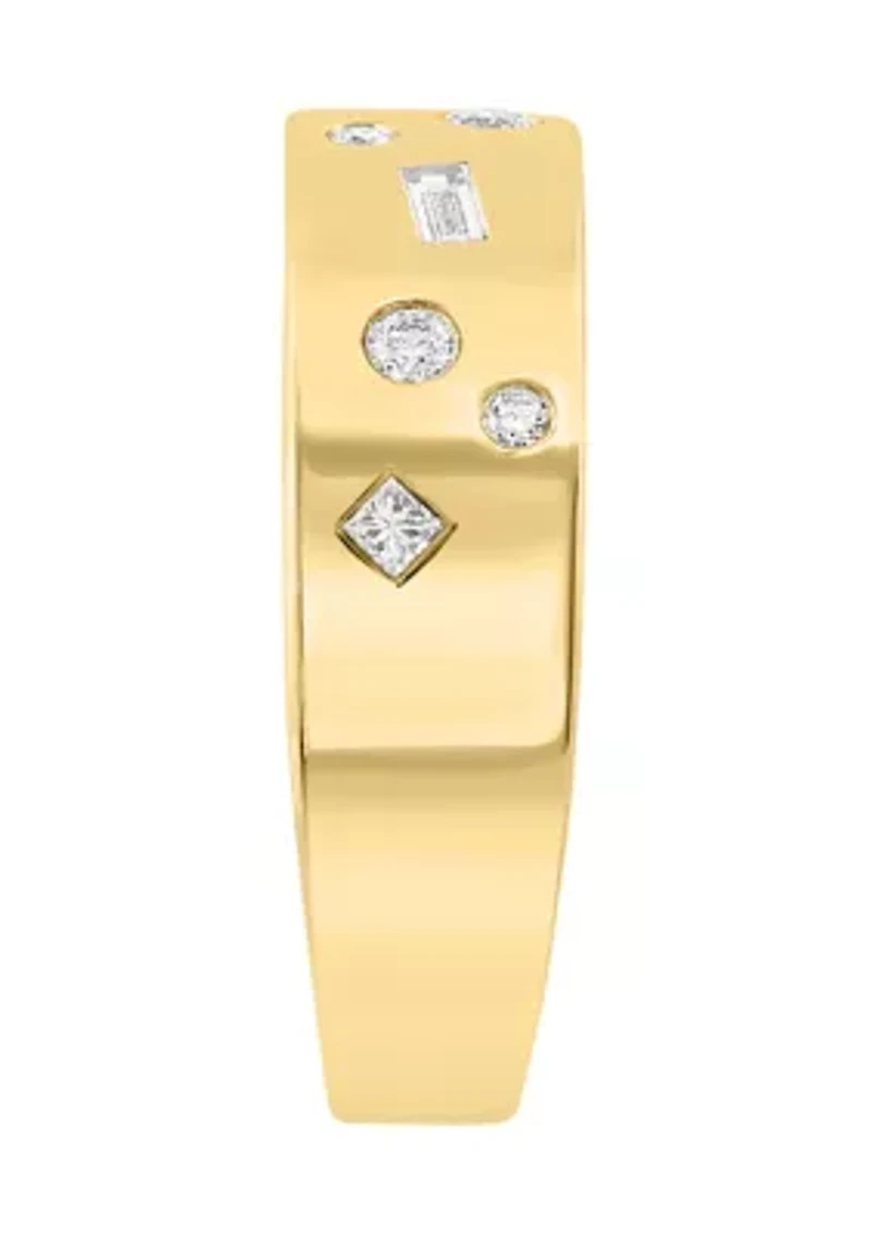 14K Yellow Gold Diamond Ring