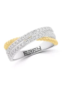 14K Yellow and White Gold Diamond Ring