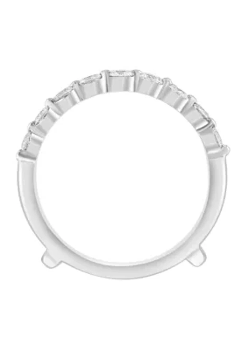 Diamond Ring Guard in 14K White Gold