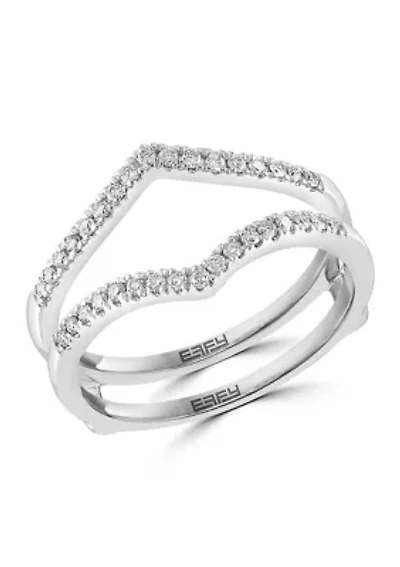 ct. t.w. Diamond Ring Guard in 14K White Gold